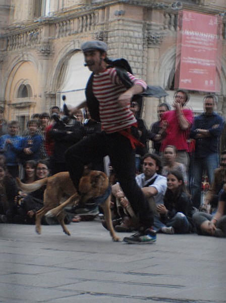 Con il cane - Foto 3D :: Buskers Pirata Bologna 2010