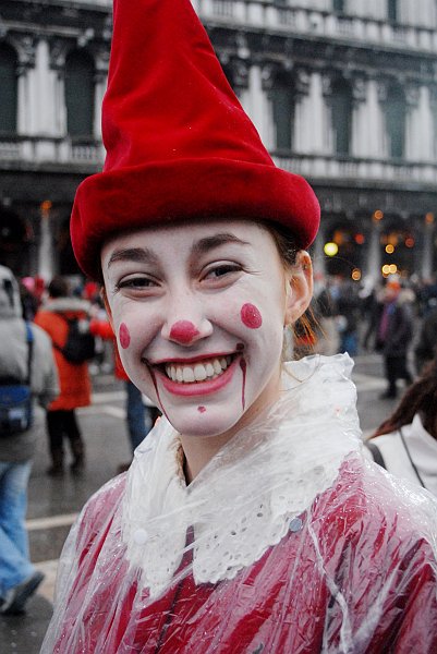 Arlecchino in rosso - Carnevale di Venezia
