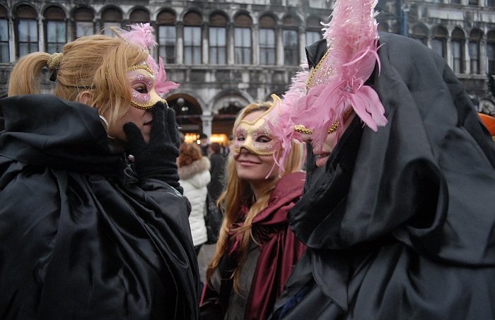 Piume rosa - Carnevale di Venezia