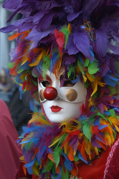 Clown piume colorate - Carnevale di Venezia