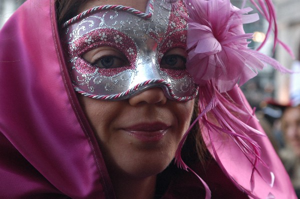 Fiore rosa - Carnevale di Venezia