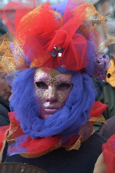 Maschera rosso blu - Carnevale di Venezia