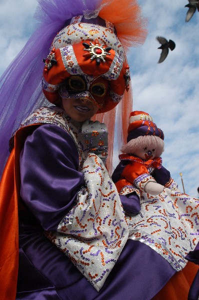 Mother arancio viola - Carnevale di Venezia