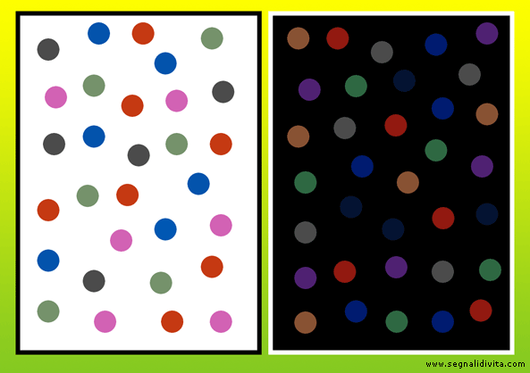 Illusione ottica di un unico colore uguale