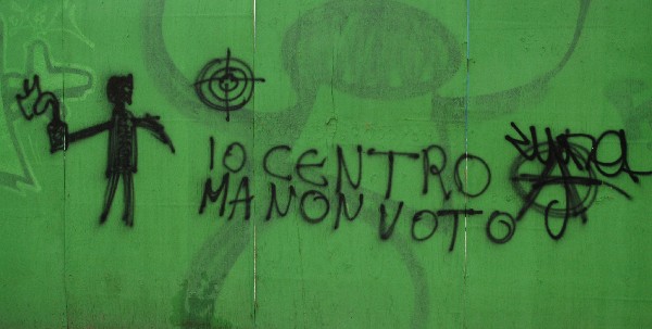 Io centro ma non voto - Murales di Bologna