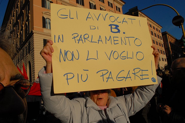 Gli avvocati in parlamento - Fotografia del No Berlusconi Day