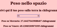 Peso nello Spazio