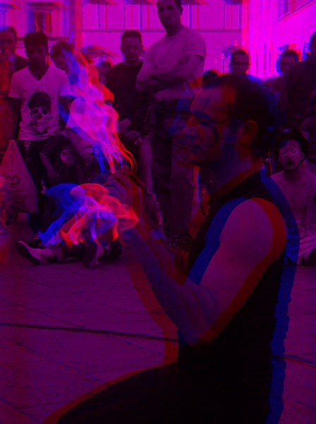 Asta di fuoco - Foto 3D :: Buskers Pirata Bologna 2010