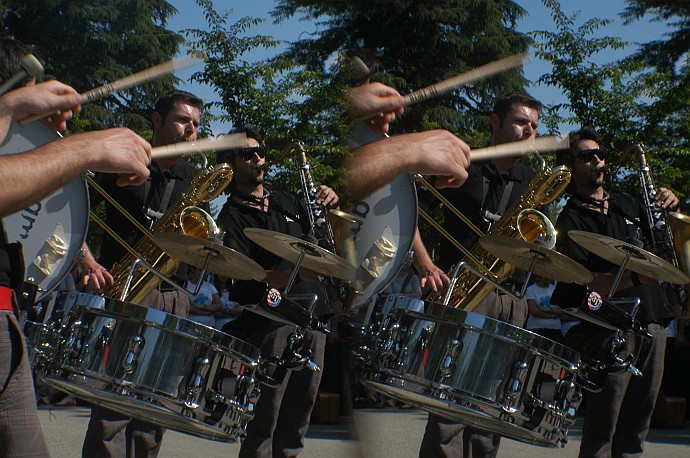 Banda - Foto 3D :: Buskers Pirata Bologna 2010