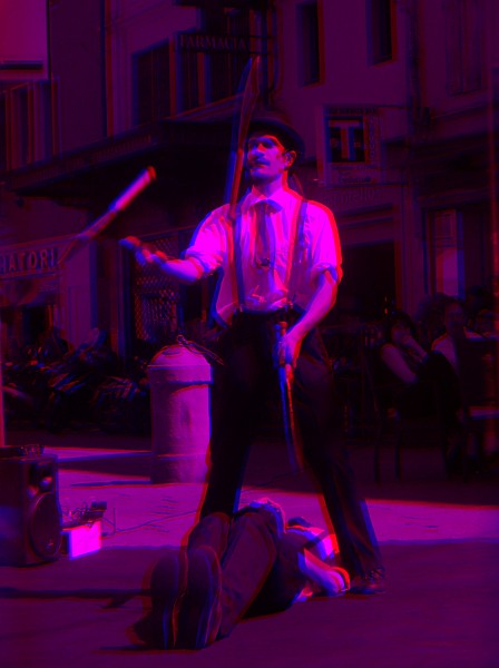Coltelli - Foto 3D :: Buskers Pirata Bologna 2010