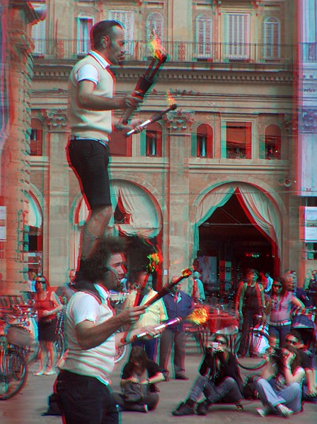 Giocolieri - Foto 3D :: Buskers Pirata Bologna 2010