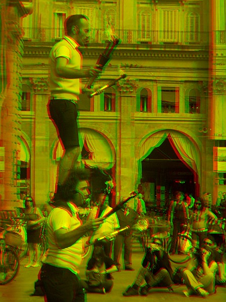 Giocolieri - Foto 3D :: Buskers Pirata Bologna 2010