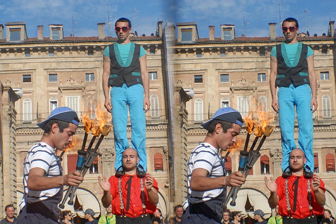 Gruppo sardo - Foto 3D :: Buskers Pirata Bologna 2010