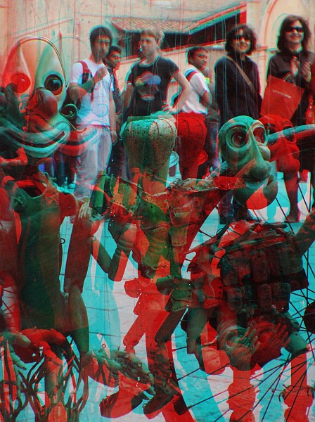 Marionette - Foto 3D :: Buskers Pirata Bologna 2010