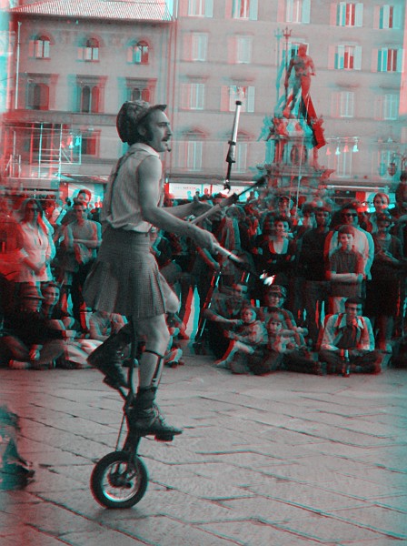 Nettuno - Foto 3D :: Buskers Pirata Bologna 2010