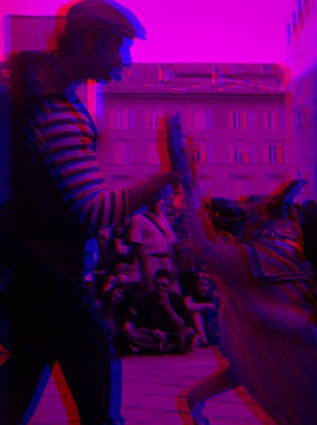 Qua la zampa - Foto 3D :: Buskers Pirata Bologna 2010
