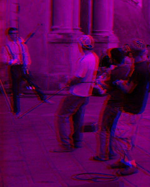Sulla corda - Foto 3D :: Buskers Pirata Bologna 2010
