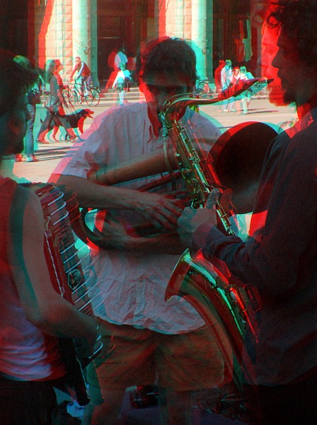 Trio - Foto 3D :: Buskers Pirata Bologna 2010
