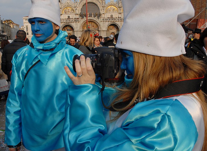 Coppia di puffi - Carnevale di Venezia