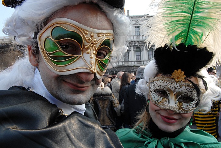Dettagli in verde - Carnevale di Venezia