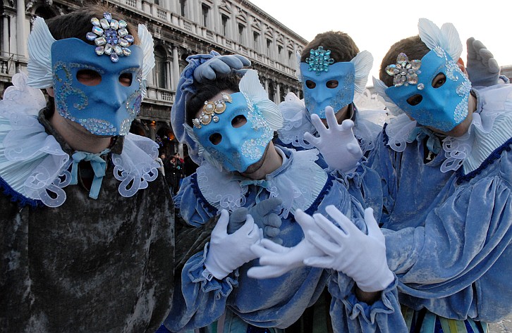 Quattro celesti - Carnevale di Venezia