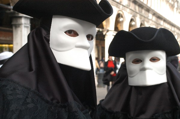 Maschere bianche rettangolari - Carnevale di Venezia