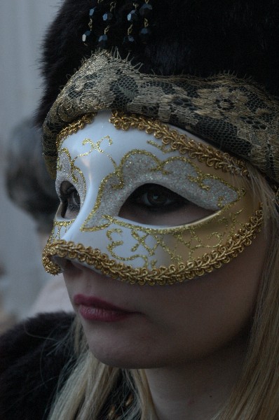 Maschera bianca contorni dorati - Carnevale di Venezia