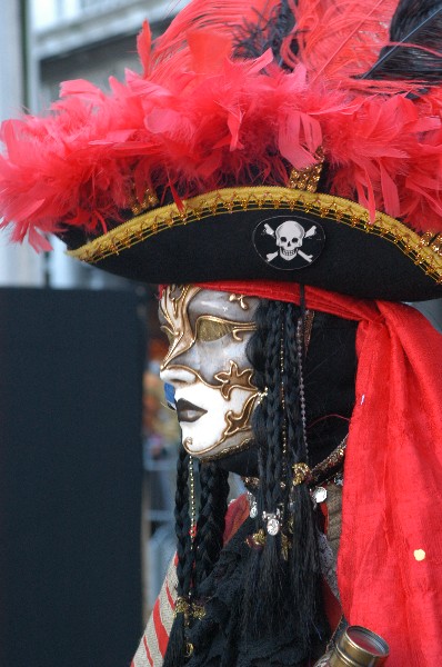 Pirata rosso nero - Carnevale di Venezia