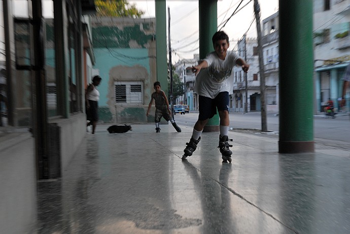 Sui pattini - Fotografia della Havana - Cuba 2010