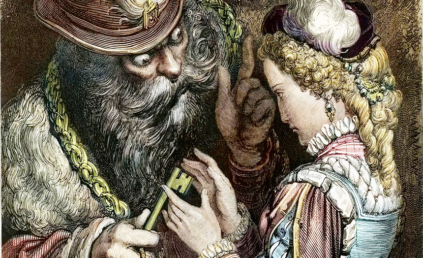 Illustrazione della fiaba Barbablu di Charles Perrault