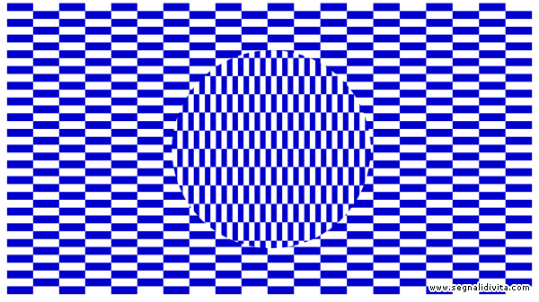 Illusione ottica di un effetto cinetico