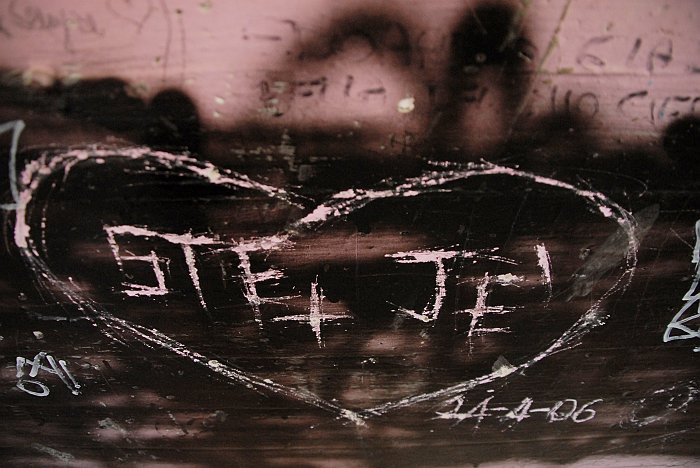 Cuore graffito - Fotografia della Via dell'Amore