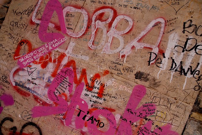 Scritte amore - Fotografia della Via dell'Amore