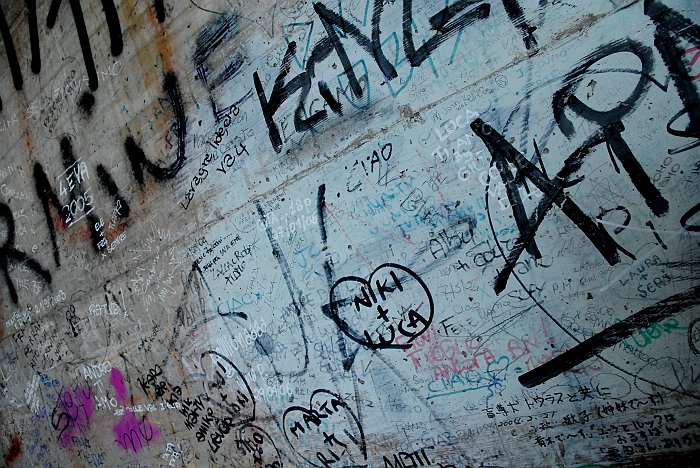 Scritte sul muro - Fotografia della Via dell'Amore