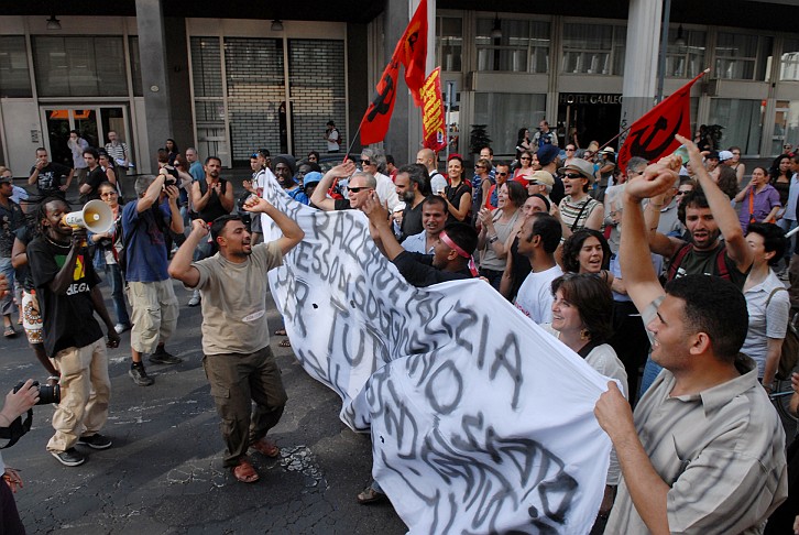 Fotografia - Entusiasmo dei manifestanti