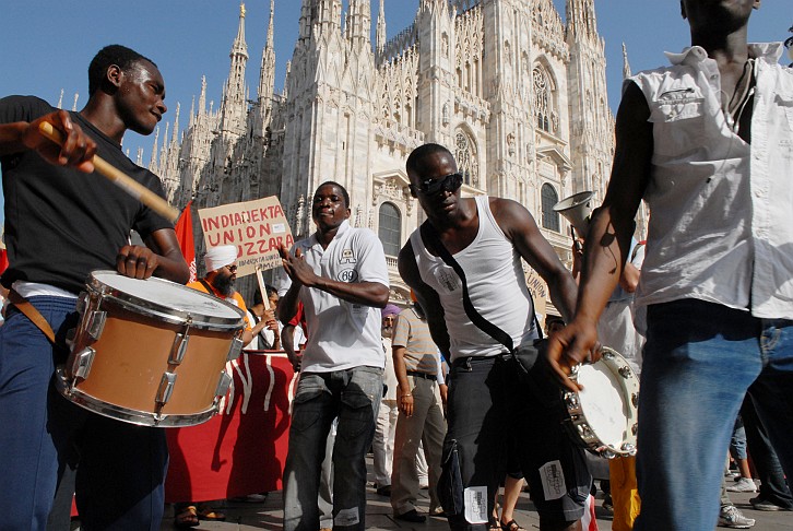 Fotografia - Percussionisti in piazza