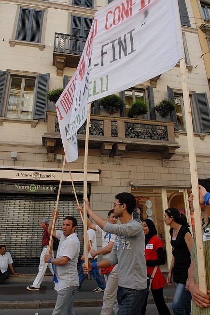 Fotografia - Striscione con aste