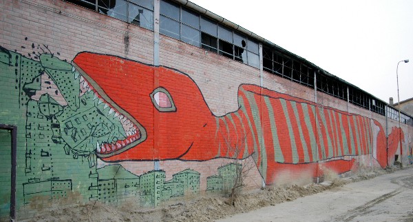 Divoratore del Cemento - Murales di Bologna