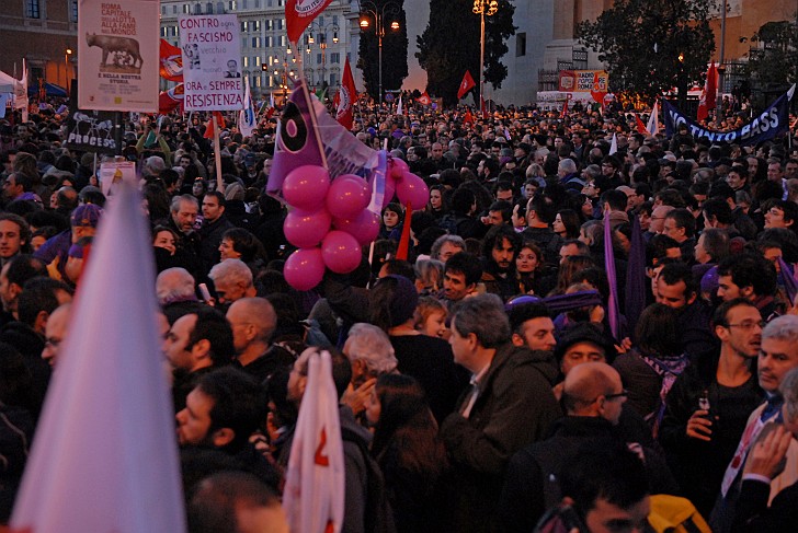 5 dicembre - Fotografia del No Berlusconi Day