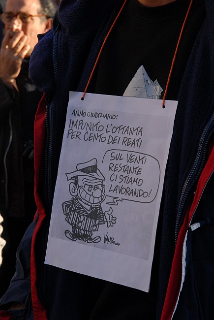 Anno giudiziario - Fotografia del No Berlusconi Day