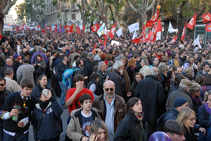 Corteo - Fotografia del No Berlusconi Day