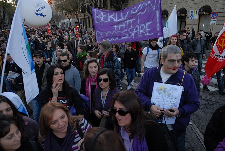 Fatti processare - Fotografia del No Berlusconi Day