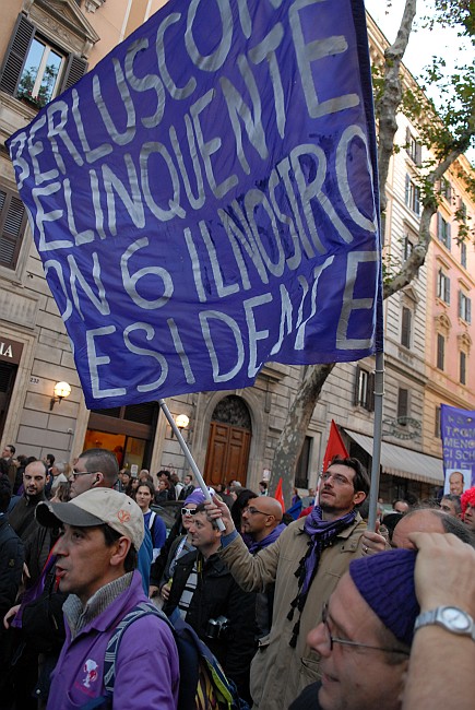 Non 6 il nostro presidente - Fotografia del No Berlusconi Day