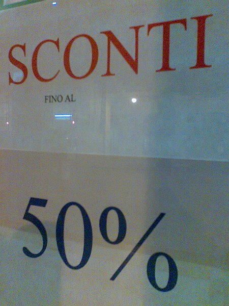 Saldi sconti 50%