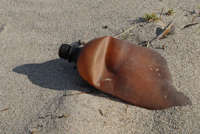 Bottiglia plastica arancione