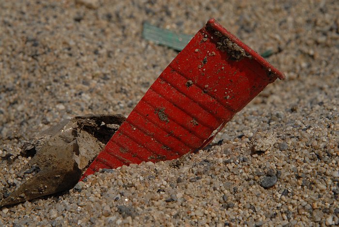 Pezzo bicchiere plastica rosso